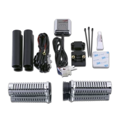 CustomAcces Heated Grips Chrome 133x22mm